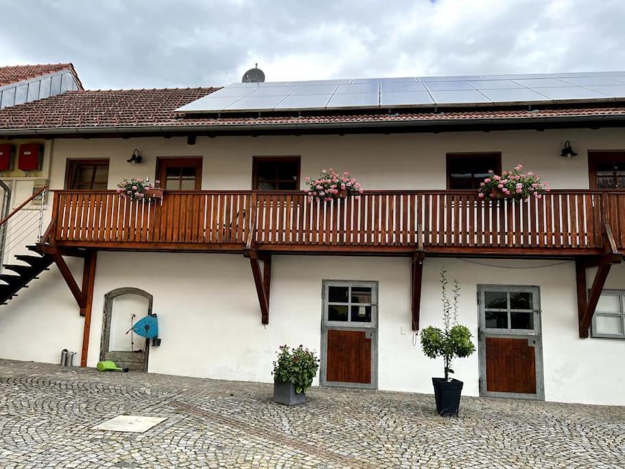 Ferienwohnung Vierseithof Eging Exteriör bild